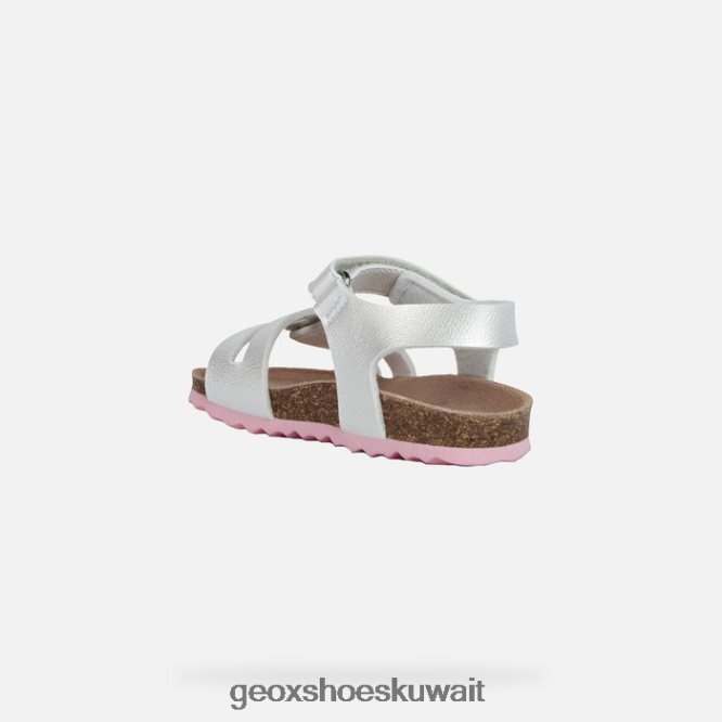 Geox BLL84T1550 Sandal Chalki Toddler Silver/Pink