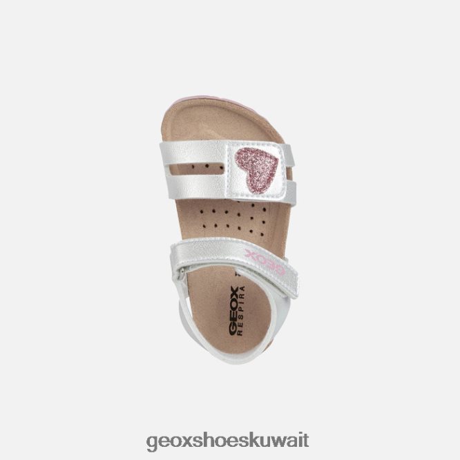 Geox BLL84T1550 Sandal Chalki Toddler Silver/Pink