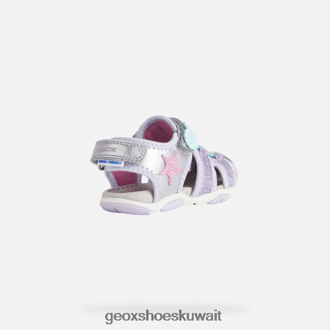 Geox BLL84T1595 Sandal Agasim Toddler Silver/Lilac