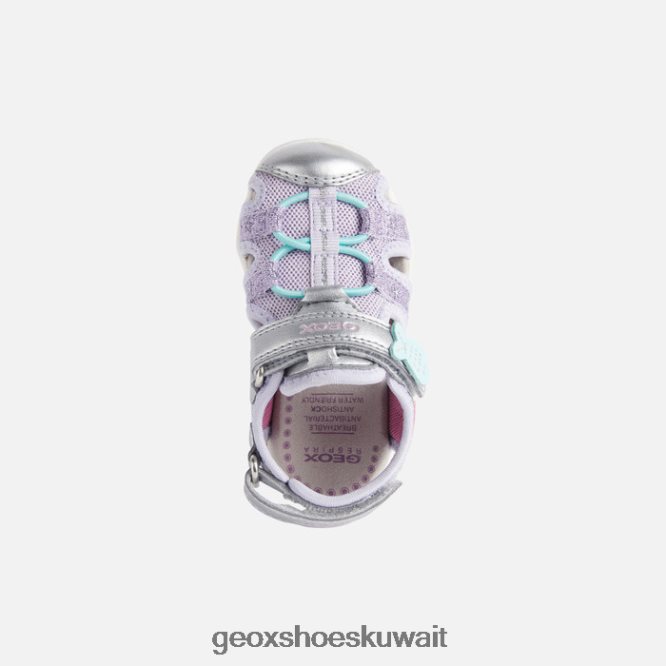 Geox BLL84T1595 Sandal Agasim Toddler Silver/Lilac