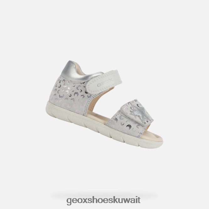 Geox BLL84T1599 Sandal Alul Toddler White/Silver