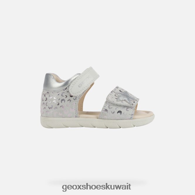 Geox BLL84T1599 Sandal Alul Toddler White/Silver