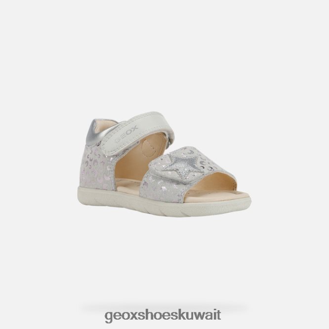 Geox BLL84T1599 Sandal Alul Toddler White/Silver