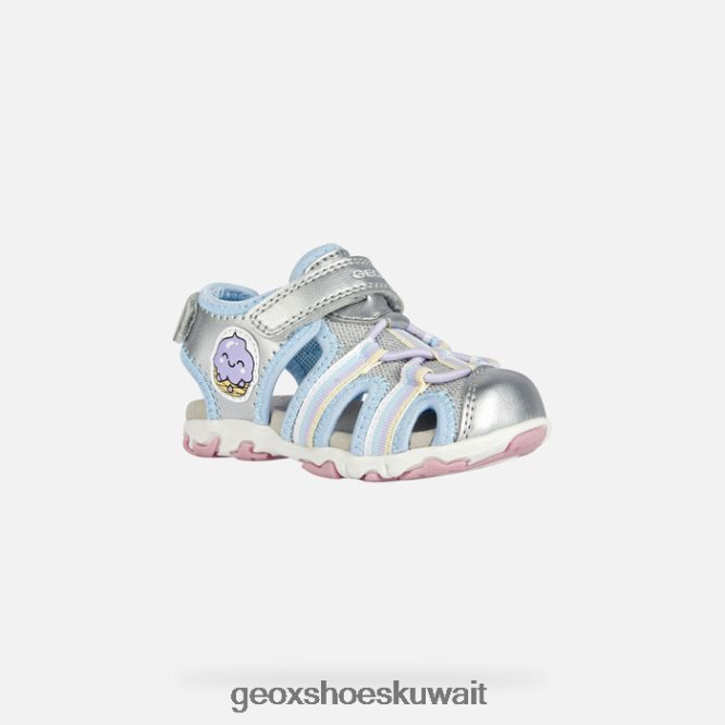 Geox BLL84T2013 Sandal Flaffee Toddler Silver