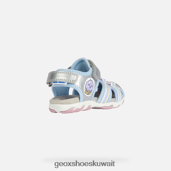 Geox BLL84T2013 Sandal Flaffee Toddler Silver