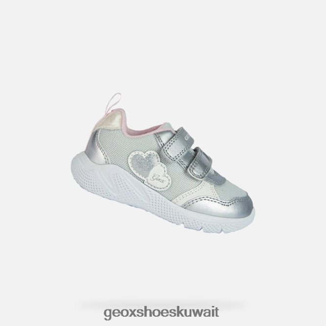 Geox BLL84T1459 Sprintye Toddler Silver/Pink
