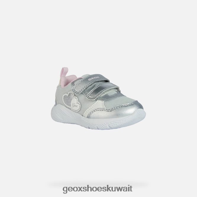Geox BLL84T1459 Sprintye Toddler Silver/Pink
