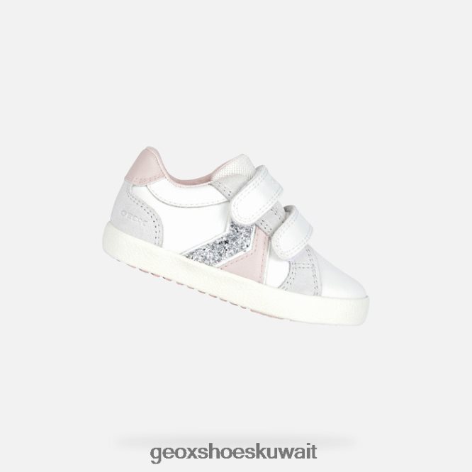 Geox BLL84T2015 Kilwi Toddler White/Light Rose