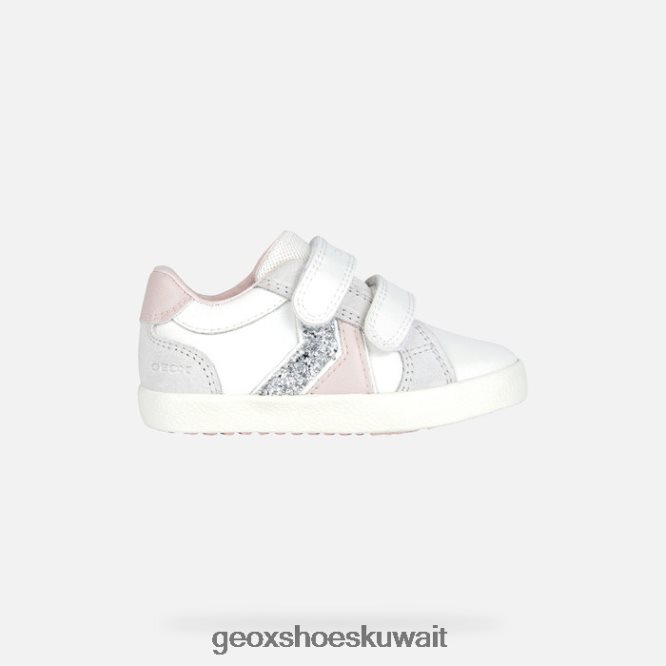 Geox BLL84T2015 Kilwi Toddler White/Light Rose