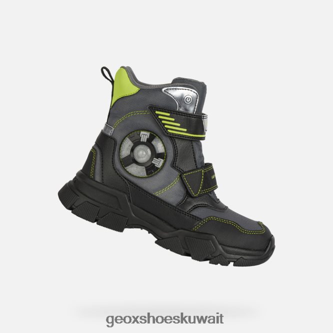 Geox BLL84T1409 Nevegal Abx Boy Dark Grey/Lime