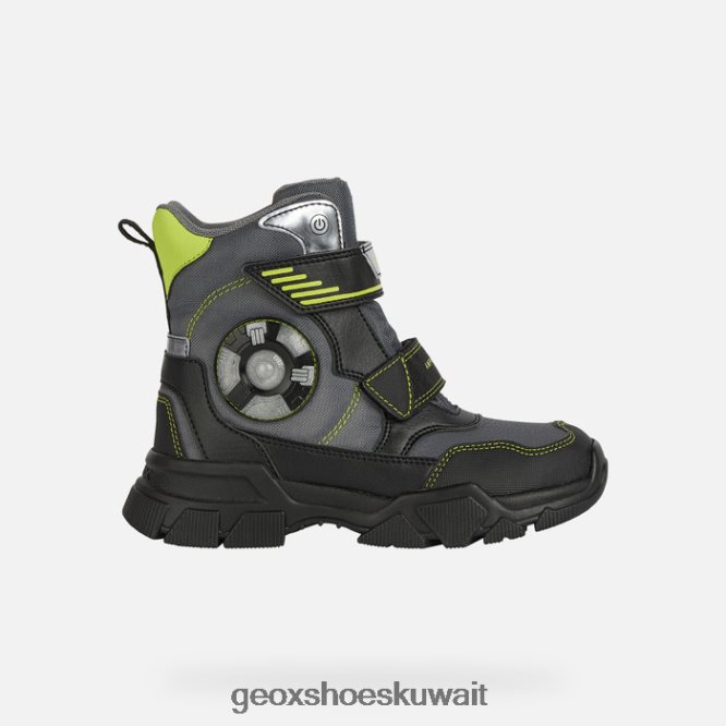 Geox BLL84T1409 Nevegal Abx Boy Dark Grey/Lime