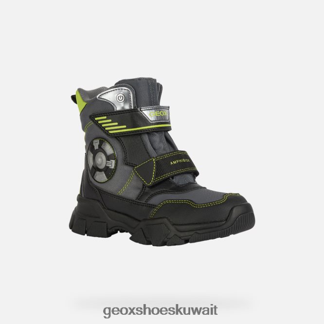Geox BLL84T1409 Nevegal Abx Boy Dark Grey/Lime