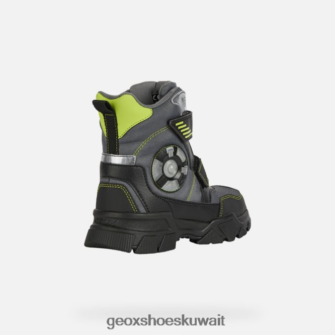 Geox BLL84T1409 Nevegal Abx Boy Dark Grey/Lime