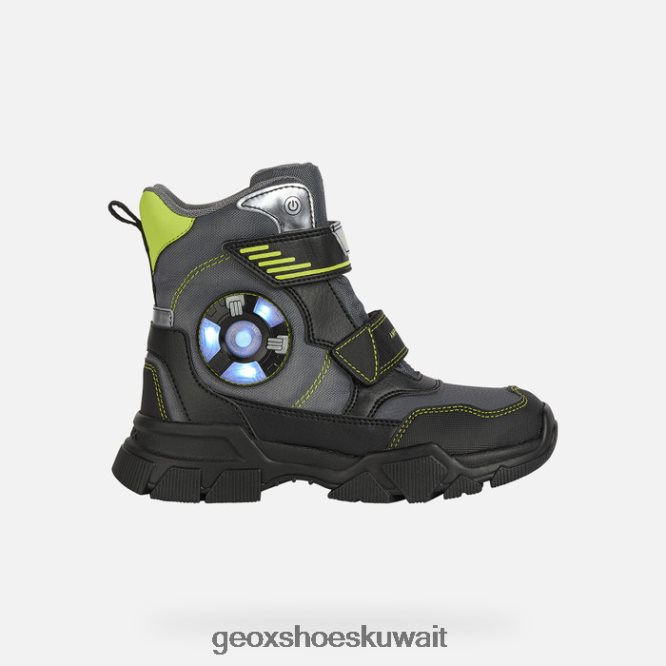 Geox BLL84T1409 Nevegal Abx Boy Dark Grey/Lime