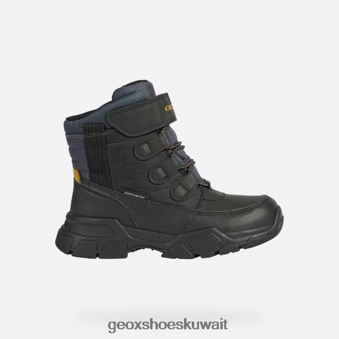 Geox BLL84T1420 Nevegal Abx Boy Black/Dark Yellow