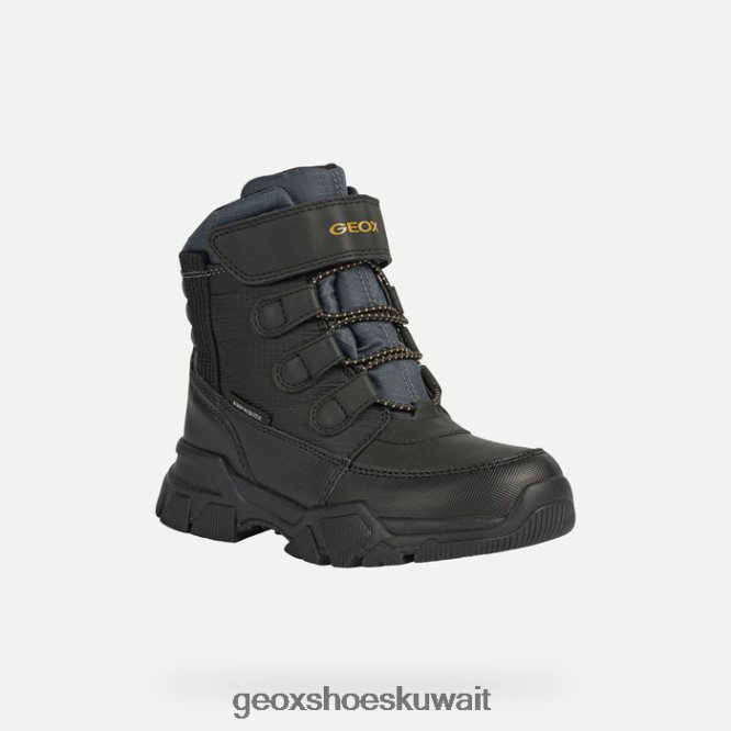 Geox BLL84T1420 Nevegal Abx Boy Black/Dark Yellow