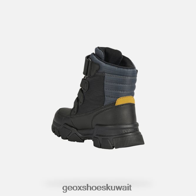 Geox BLL84T1420 Nevegal Abx Boy Black/Dark Yellow