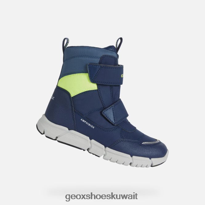 Geox BLL84T1073 Flexyper Abx Junior Navy/Fluo Yellow