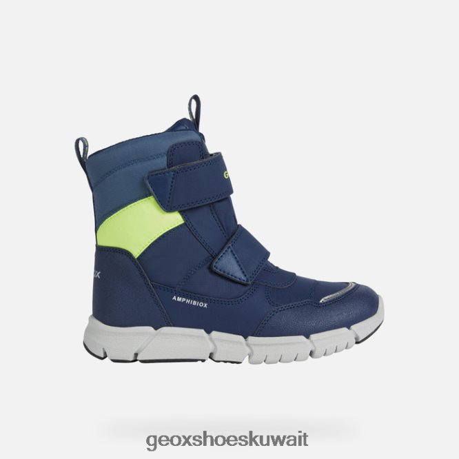 Geox BLL84T1073 Flexyper Abx Junior Navy/Fluo Yellow