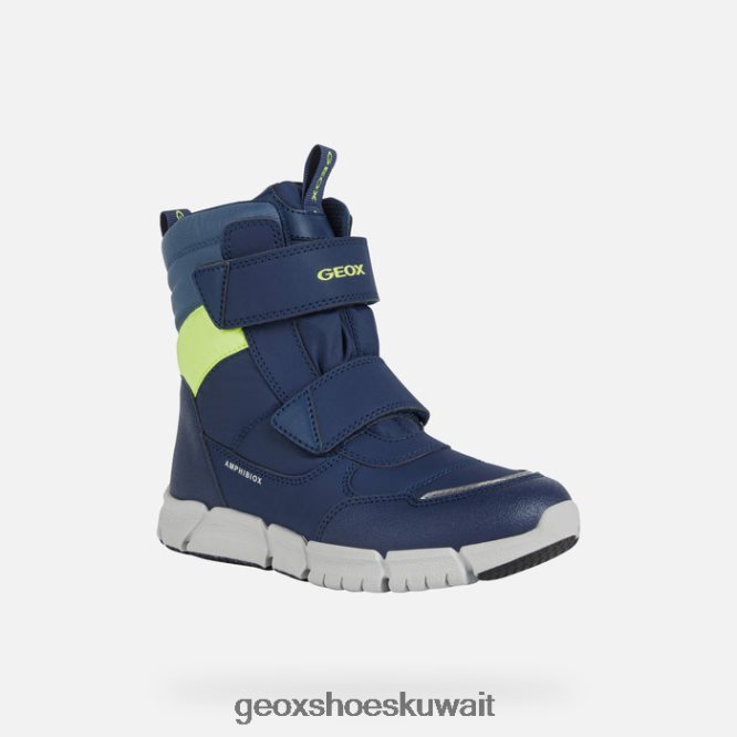 Geox BLL84T1073 Flexyper Abx Junior Navy/Fluo Yellow