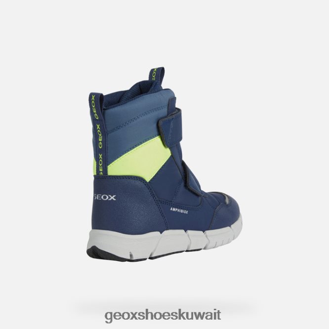 Geox BLL84T1073 Flexyper Abx Junior Navy/Fluo Yellow