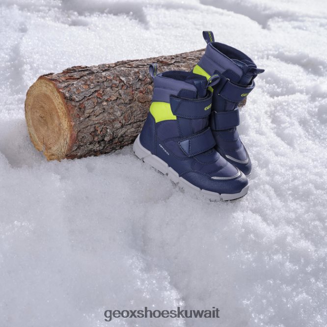 Geox BLL84T1073 Flexyper Abx Junior Navy/Fluo Yellow