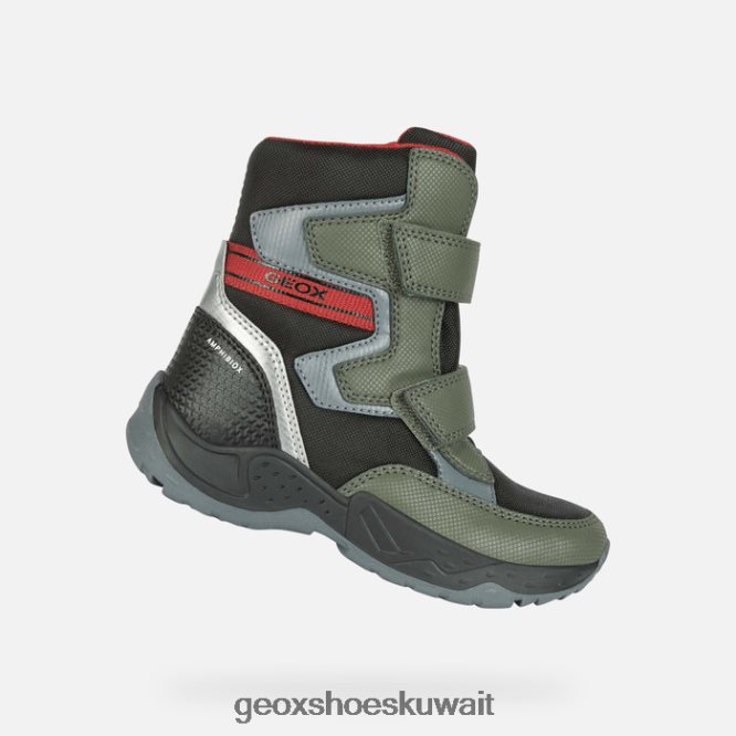 Geox BLL84T1296 Sentiero Abx Boy Dark Green/Red