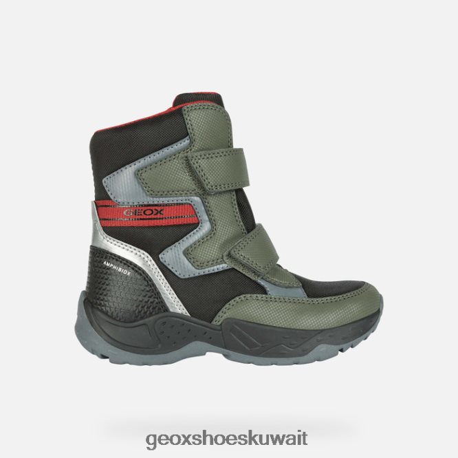 Geox BLL84T1296 Sentiero Abx Boy Dark Green/Red