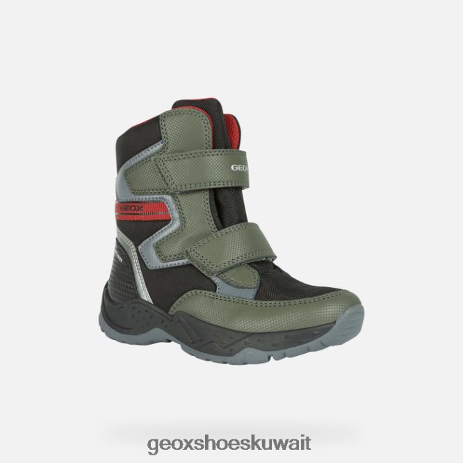 Geox BLL84T1296 Sentiero Abx Boy Dark Green/Red
