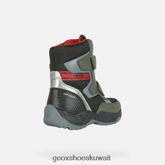 Geox BLL84T1296 Sentiero Abx Boy Dark Green/Red