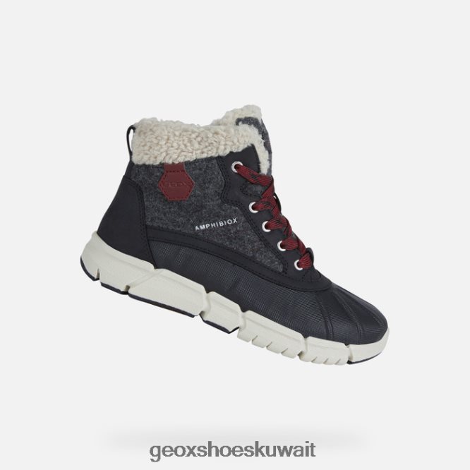 Geox BLL84T1990 Flexyper Abx Boy Dark Grey/Bordeaux