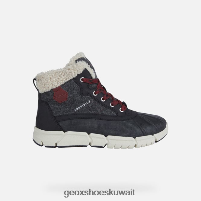 Geox BLL84T1990 Flexyper Abx Boy Dark Grey/Bordeaux
