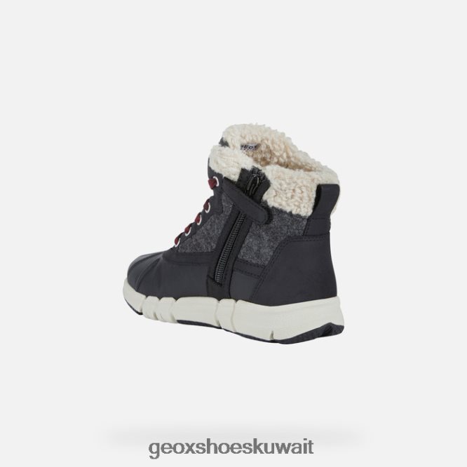 Geox BLL84T1990 Flexyper Abx Boy Dark Grey/Bordeaux