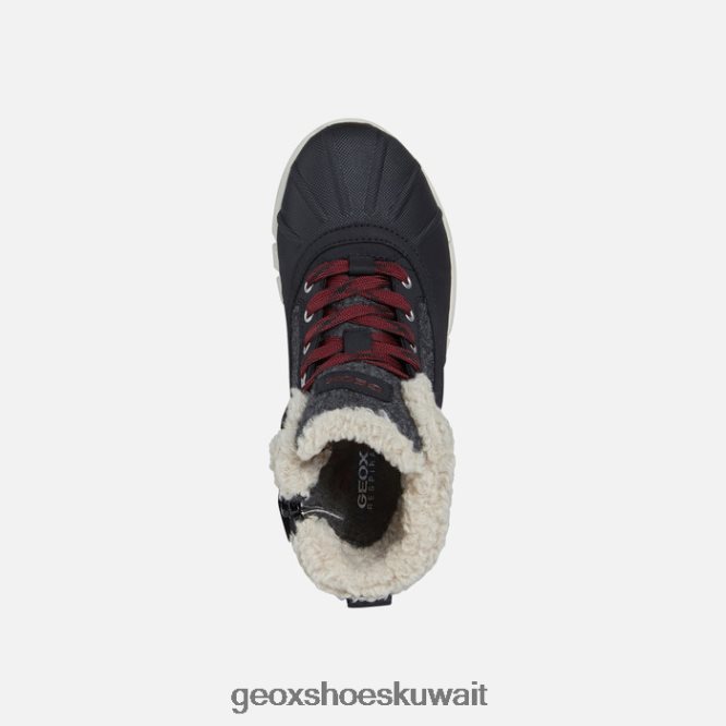 Geox BLL84T1990 Flexyper Abx Boy Dark Grey/Bordeaux