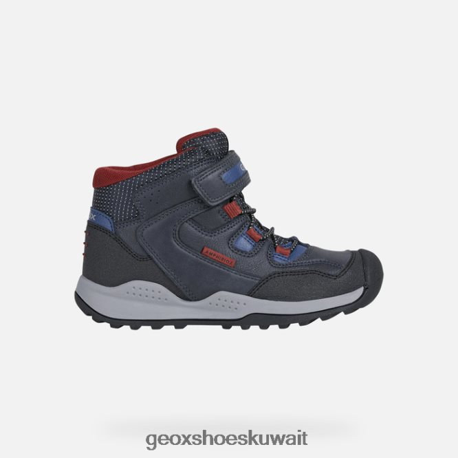 Geox BLL84T4 Teram Abx Boy Navy/Dark Red