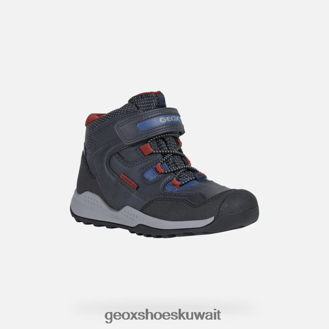 Geox BLL84T4 Teram Abx Boy Navy/Dark Red