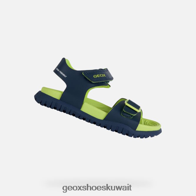 Geox BLL84T1054 Sandal Fusbetto Junior Navy/Lime