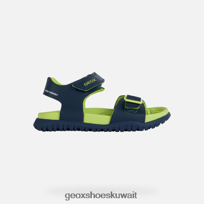 Geox BLL84T1054 Sandal Fusbetto Junior Navy/Lime
