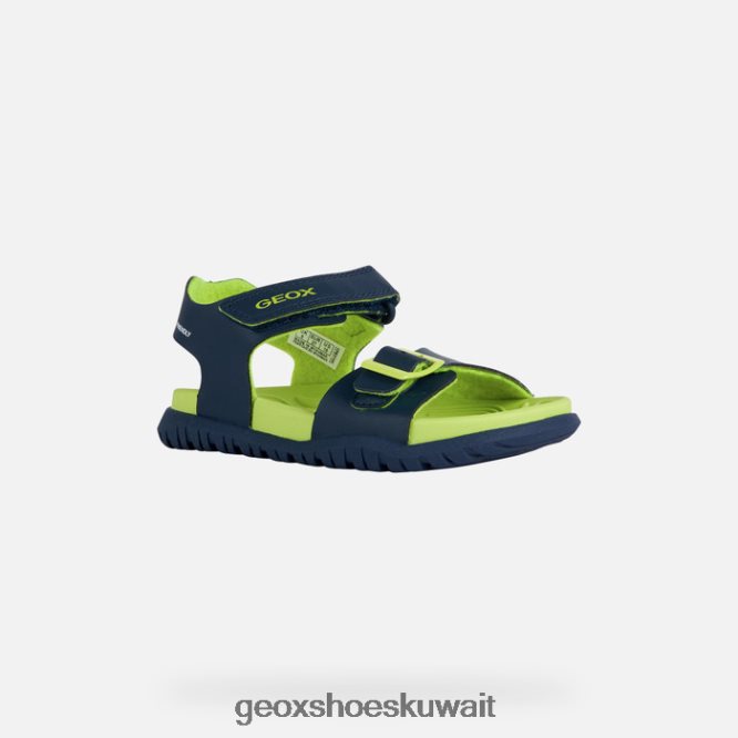 Geox BLL84T1054 Sandal Fusbetto Junior Navy/Lime