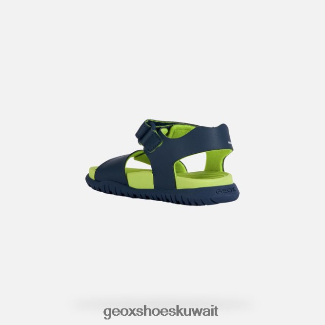 Geox BLL84T1054 Sandal Fusbetto Junior Navy/Lime