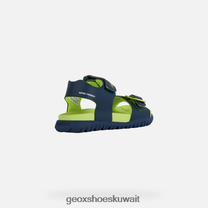 Geox BLL84T1054 Sandal Fusbetto Junior Navy/Lime