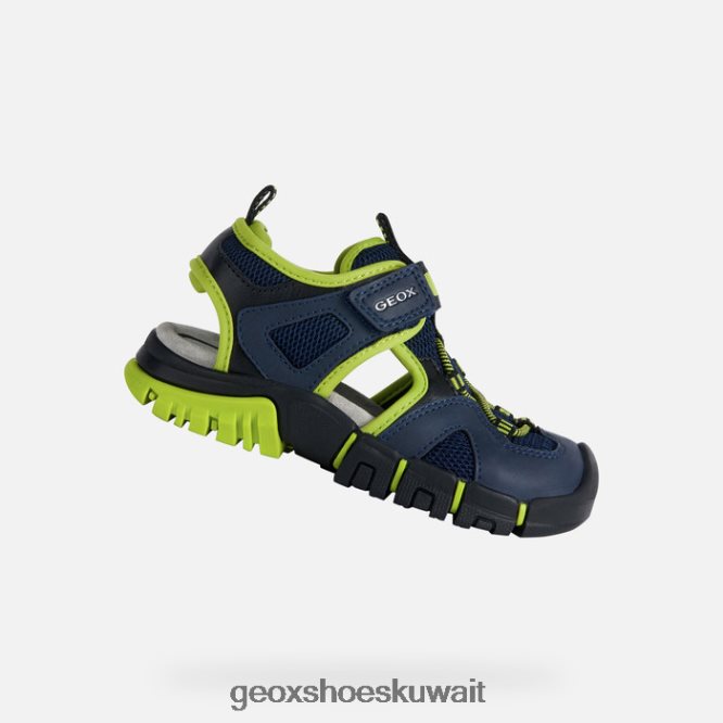 Geox BLL84T1272 Sandal Dynomix Boy Navy/Lime