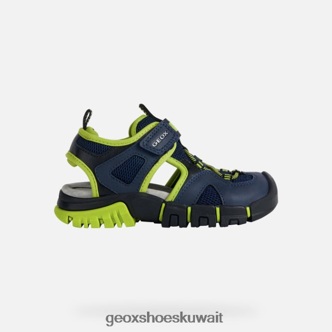 Geox BLL84T1272 Sandal Dynomix Boy Navy/Lime