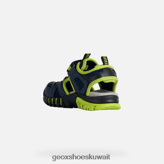 Geox BLL84T1272 Sandal Dynomix Boy Navy/Lime