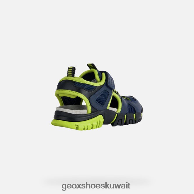 Geox BLL84T1272 Sandal Dynomix Boy Navy/Lime