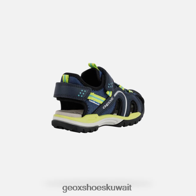 Geox BLL84T1278 Borealis Boy Dk Blue/Lime