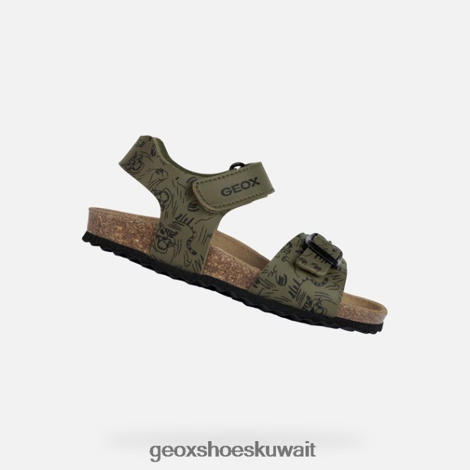 Geox BLL84T1301 Ghita Boy Military/Black