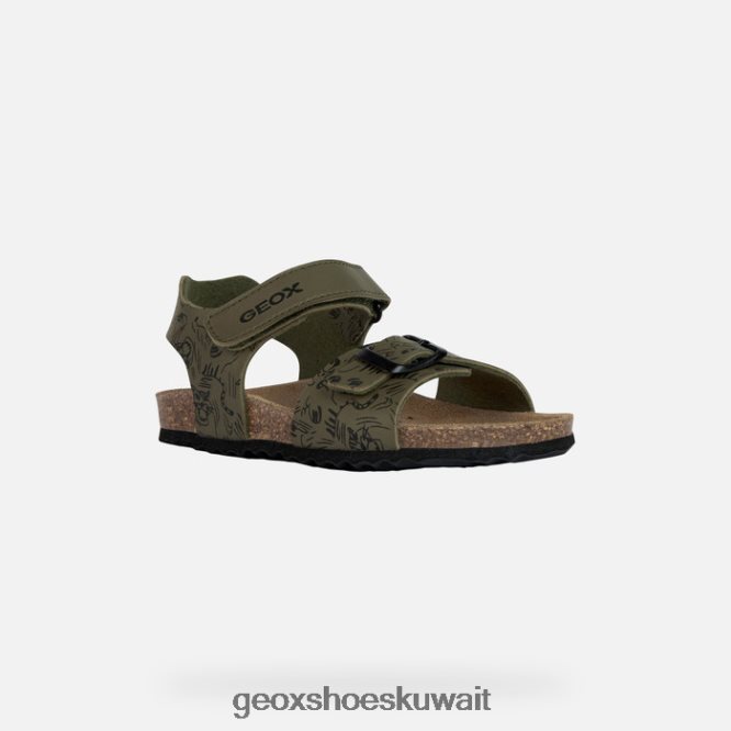 Geox BLL84T1301 Ghita Boy Military/Black