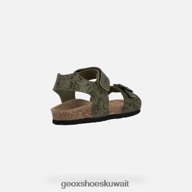 Geox BLL84T1301 Ghita Boy Military/Black