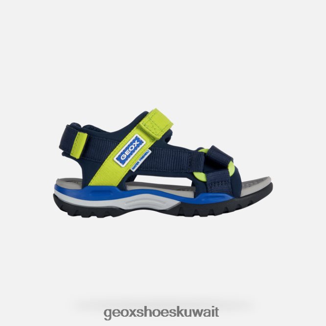 Geox BLL84T1317 Borealis Boy Navy/Lime Green
